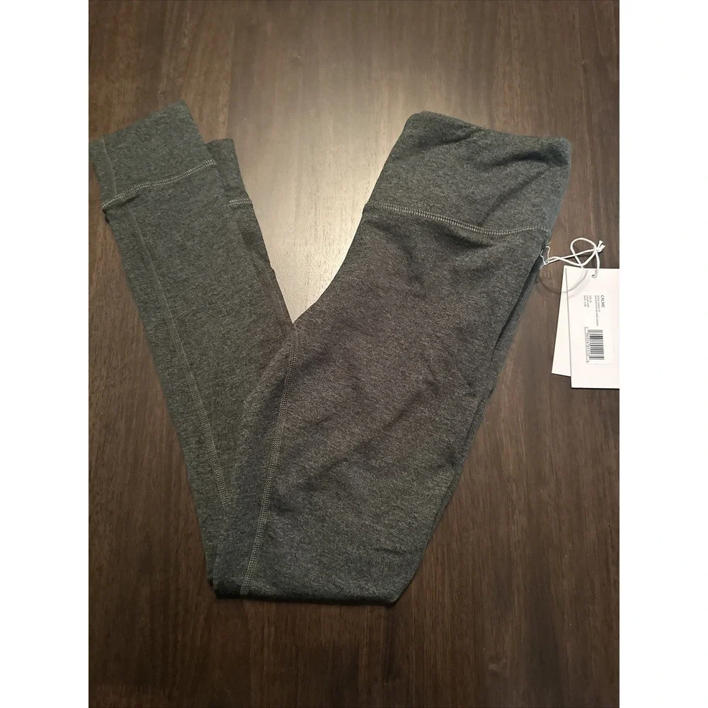 Calme Ease Space Dye High Waist Leggings XS Heather Grey 068521-O NWT